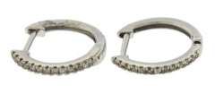 Lovely Diamond Huggies White Gold Earrings