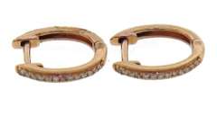 Beautiful Diamond Hoop Yellow Gold Earrings