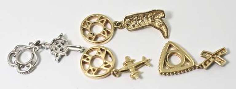Fun Group of 4 14K Sliders or Charms or Pendants