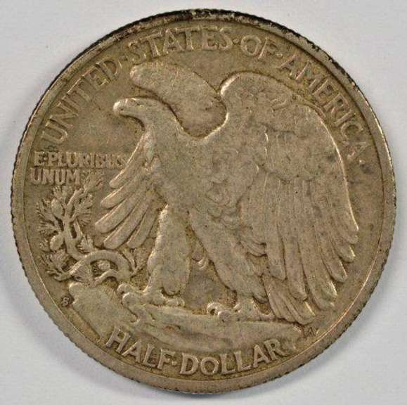 Choice original XF 1933-S Walking Liberty Half Dollar