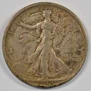 Choice original XF 1933-S Walking Liberty Half Dollar