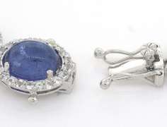 Incredible Tanzanite & White Sapphire Necklace in Plated Sterling