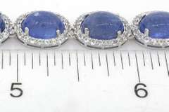 Incredible Tanzanite & White Sapphire Necklace in Plated Sterling