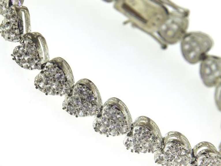 Sterling Silver Heart Shaped Bracelet