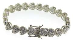 Sterling Silver Heart Shaped Bracelet