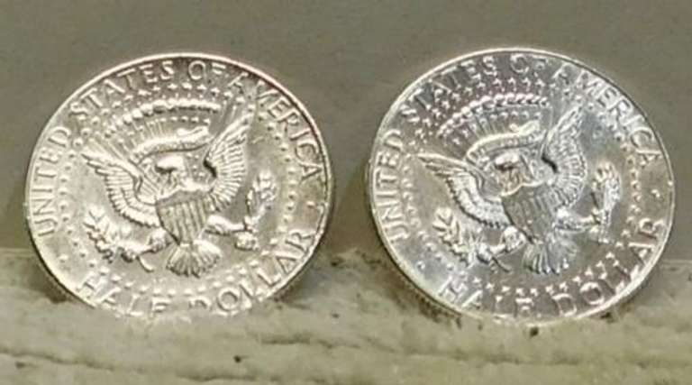 2 ea 1964 Kennedy Halves, Silver, Choice to Gem Unc.,