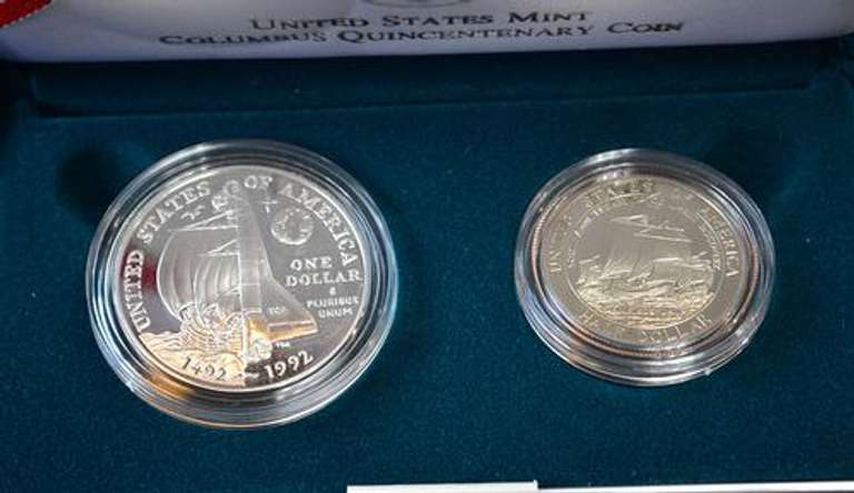 1992 Columbus Proof 2 Coin Commems, OGP