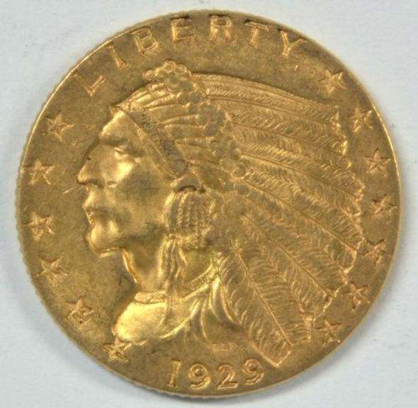 Real lovely 1929 US $2.50 Indian Gold Piece