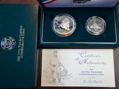 1995 Civil War 2Coin Proof Commem Set OGP