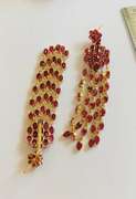 Beautiful 14kt Gold & Ruby Earrings, 30+ Carats!