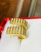 Solid Yellow Gold Diamond Earrings