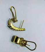 Solid Yellow Gold Diamond Earrings