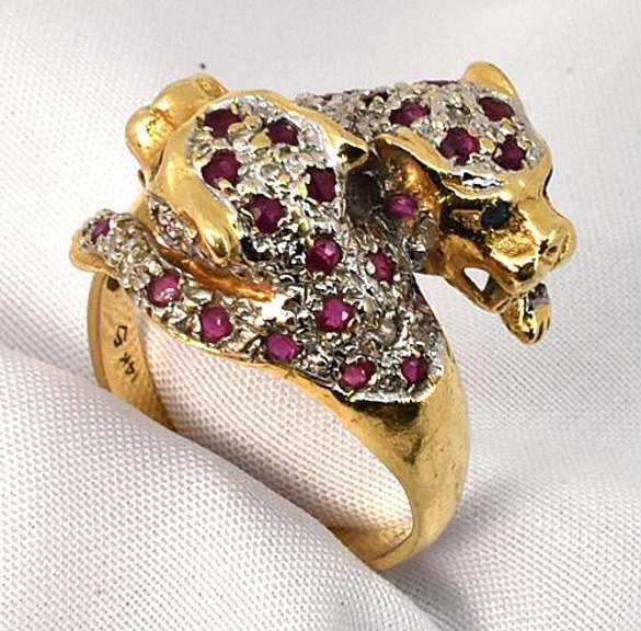 Playful Leopard Bypass Ring