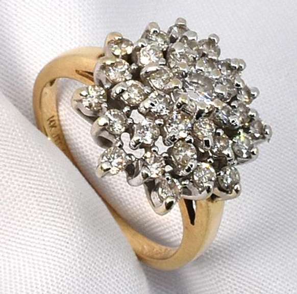 Sparkling Snowflake Diamond Cluster