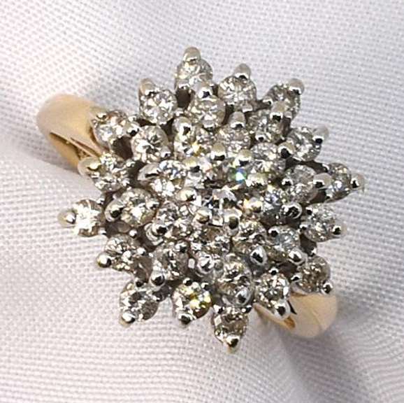 Sparkling Snowflake Diamond Cluster