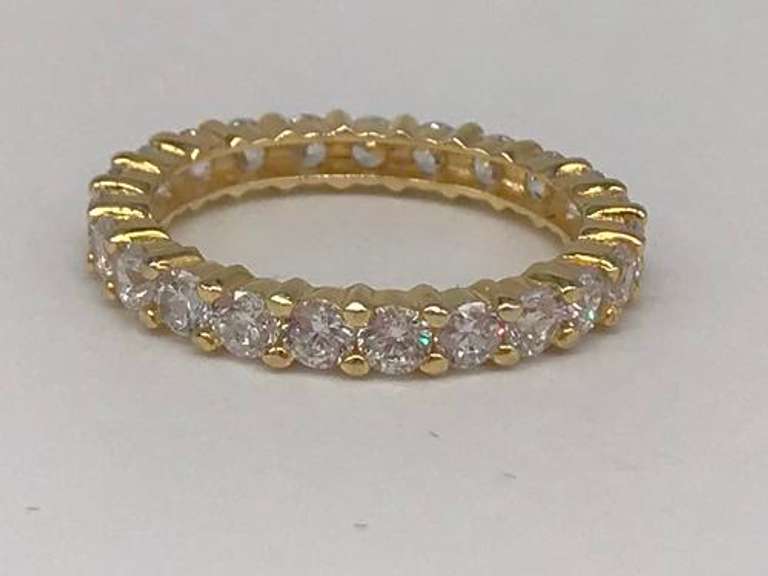 Beautiful Sterling Silver Gemstone Band Ring