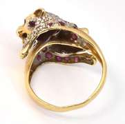 Playful Leopard Bypass Ring