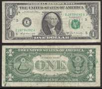 $1 1969-B Multiple Ink Smears