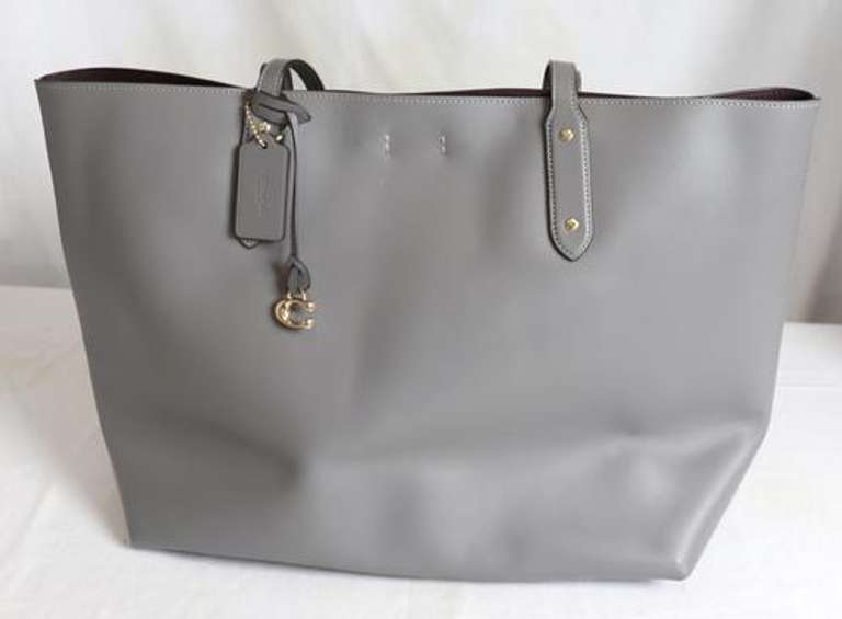 Designer Pre owned Coach Calf Leather Tote