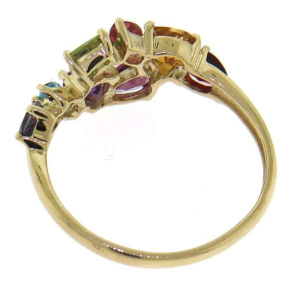 Gorgeous Multi Color Mixed Cut Gemstone Ring