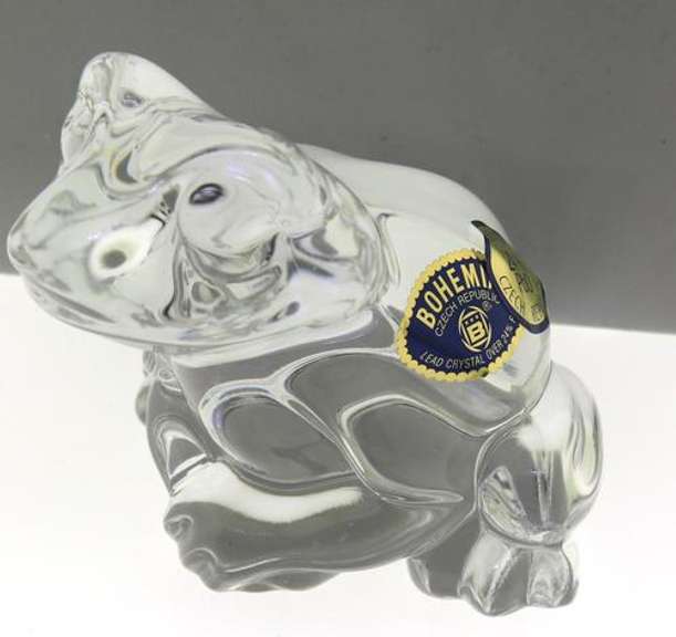 Bohemia Crystal Frog Miniature Sculpture