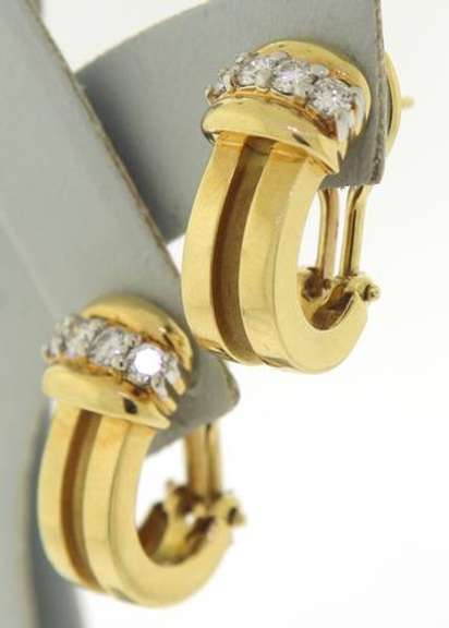 Tiffany & Co Grooved Atlas Huggies Earrings