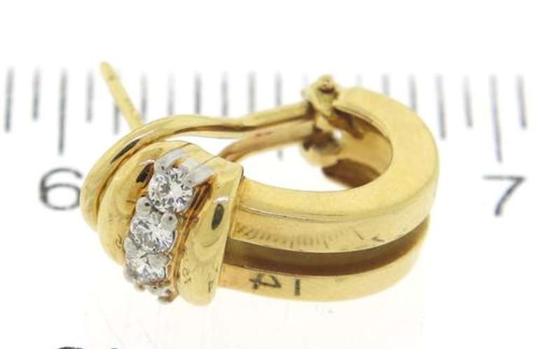 Tiffany & Co Grooved Atlas Huggies Earrings