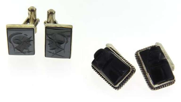 Group Lot of 2 Pairs of Cufflinks
