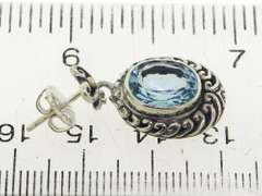 Sterling Silver Blue Topaz Dangle Earrings