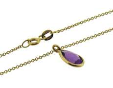 Gorgeous 18kt Pear Amethyst Set Necklace