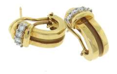 Tiffany & Co Grooved Atlas Huggies Earrings