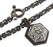 Ornate - Statement Piece - Stephen Dweck Copper & Silver Flower Necklace