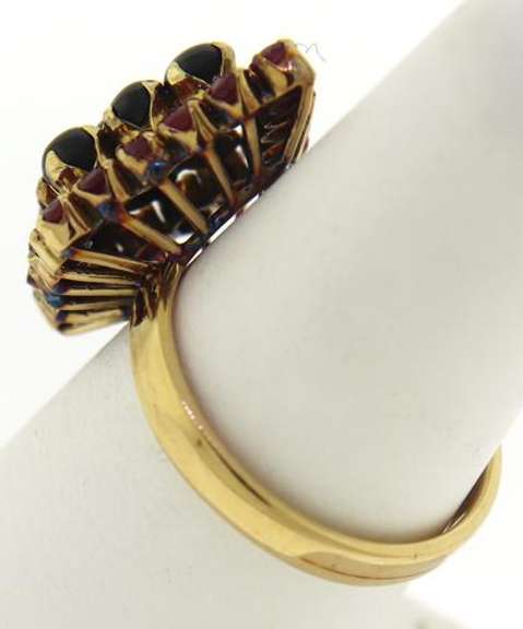 Handsome Ruby w Star Sapphire Cluster Ring