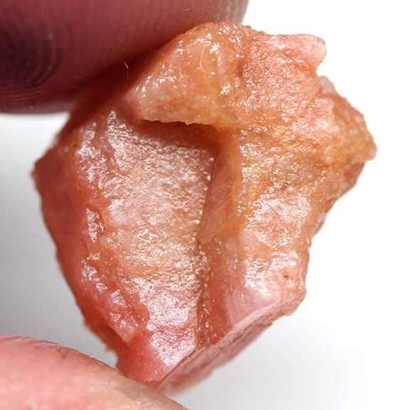 Unique 12.01ct pinkish orange uncut Tourmaline