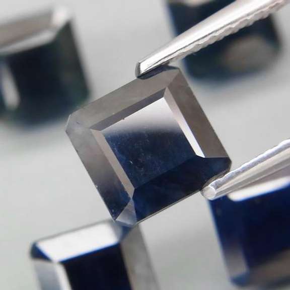Heated only! 9.71ct princess cut Sapphire set