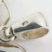 Vintage Sterling Silver Amber Pendant