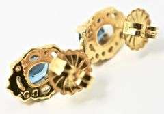 Vibrant Blue Topaz 14K Earrings