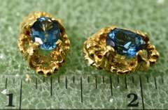 Vibrant Blue Topaz 14K Earrings