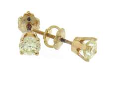 Classic 14kt Yellow Gold Diamond Stud Earrings