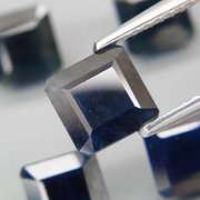 Heated only! 9.71ct princess cut Sapphire set