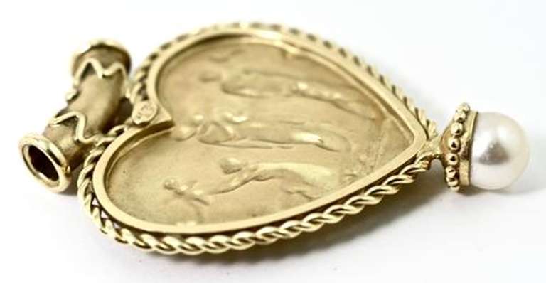 Fabulous Byzantine-Motif Dramatic 14K Pendant