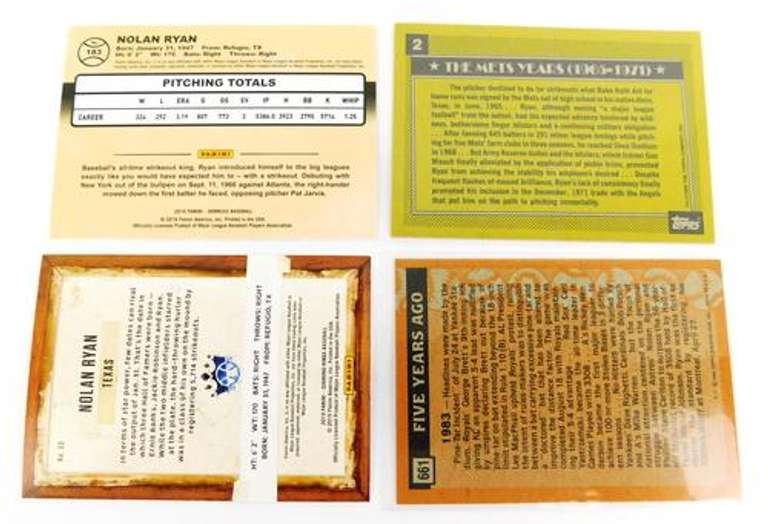 4 Nolan Ryan Baseball Cards