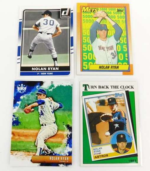 4 Nolan Ryan Baseball Cards