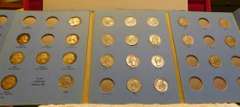 2 books Washington Qtrs partial set, 15 Silver & 17 clad