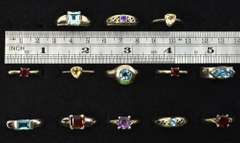 Chic Assemblage of 13 Rings in .925 Silver