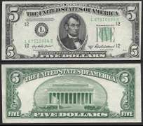 $5 1950-B FRN San Francisco Uncirculated
