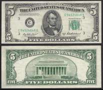 $5 1950-B FRN Cleveland Extremely Fine