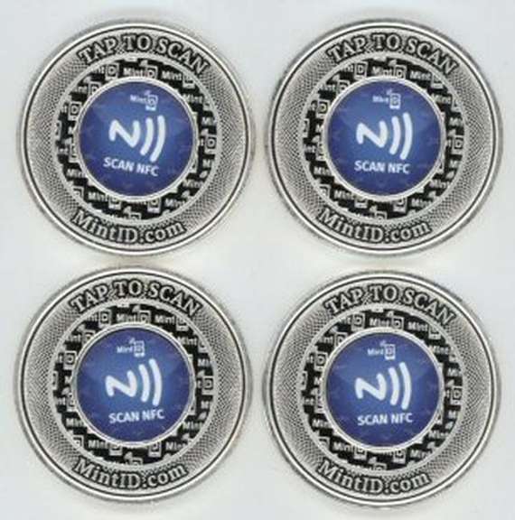 4 Special NFC Chip Verified 1 oz. Pure Silver Rounds