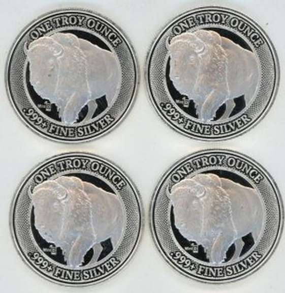 4 Special NFC Chip Verified 1 oz. Pure Silver Rounds