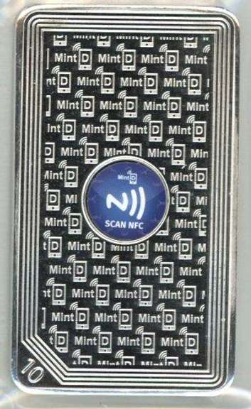 Special NFC Chip Verified 10 oz. Pure Silver Bar Sealed